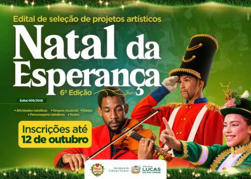 Natal da Esperança 2026: Cultura abre inscrições para seleção de atrações artísticas